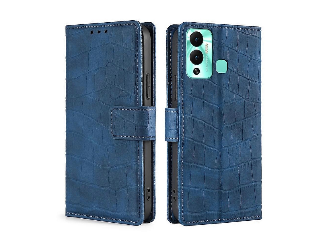 Capa De Celular Em Couro Com Fecho Magnético E Textura De Crocodilo Para Infinix Hot 12 Play