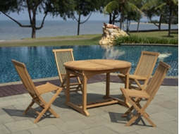Conjunto de Mesas e Cadeiras Jardim Byblos VENTE-UNIQUE.PT
