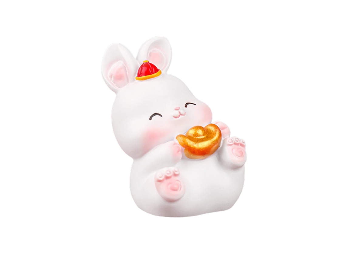 Ornament Resina Mini Símbolo Zodíaco Coelho