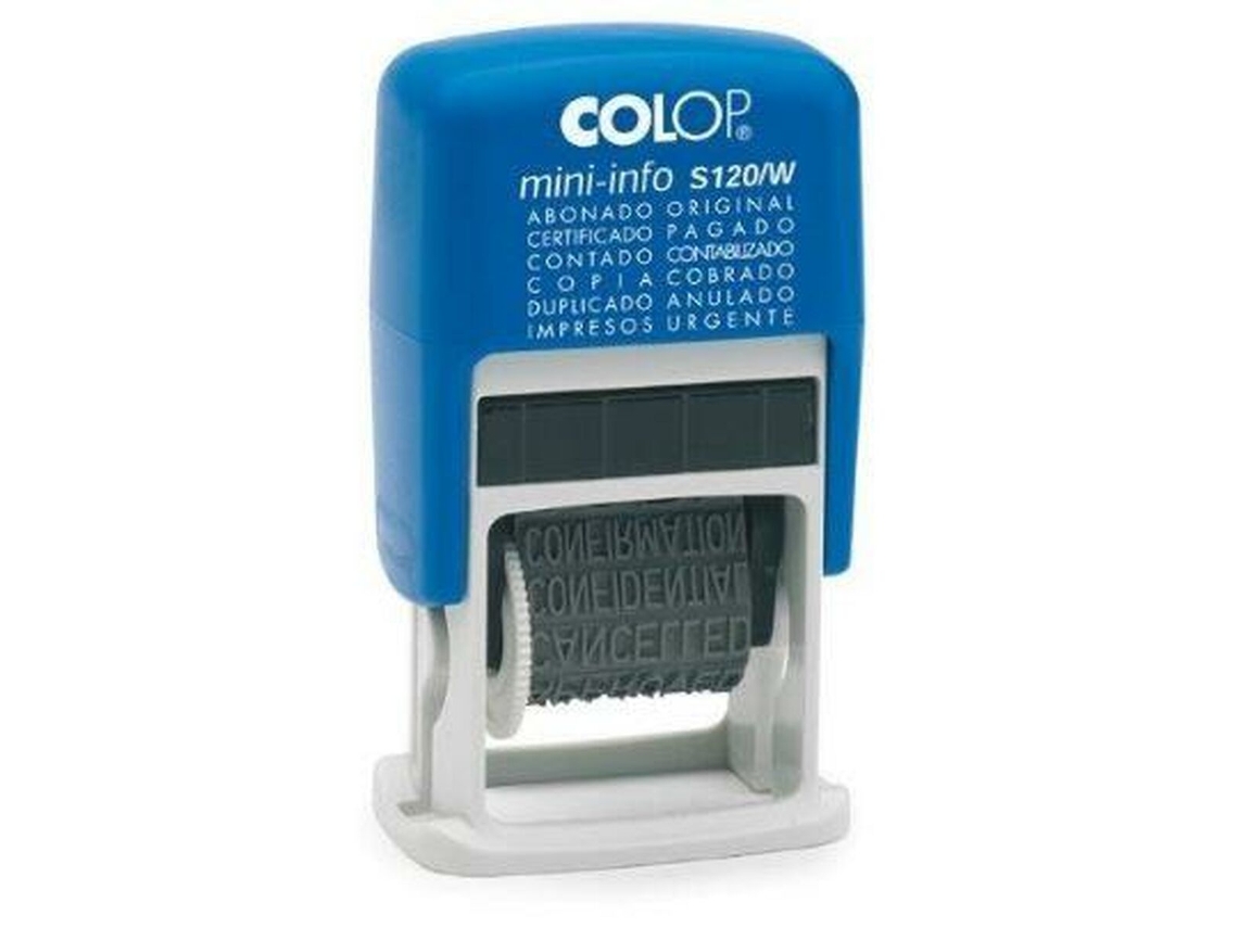 Carimbo Colop S120/W 4 X 20 Mm Azul