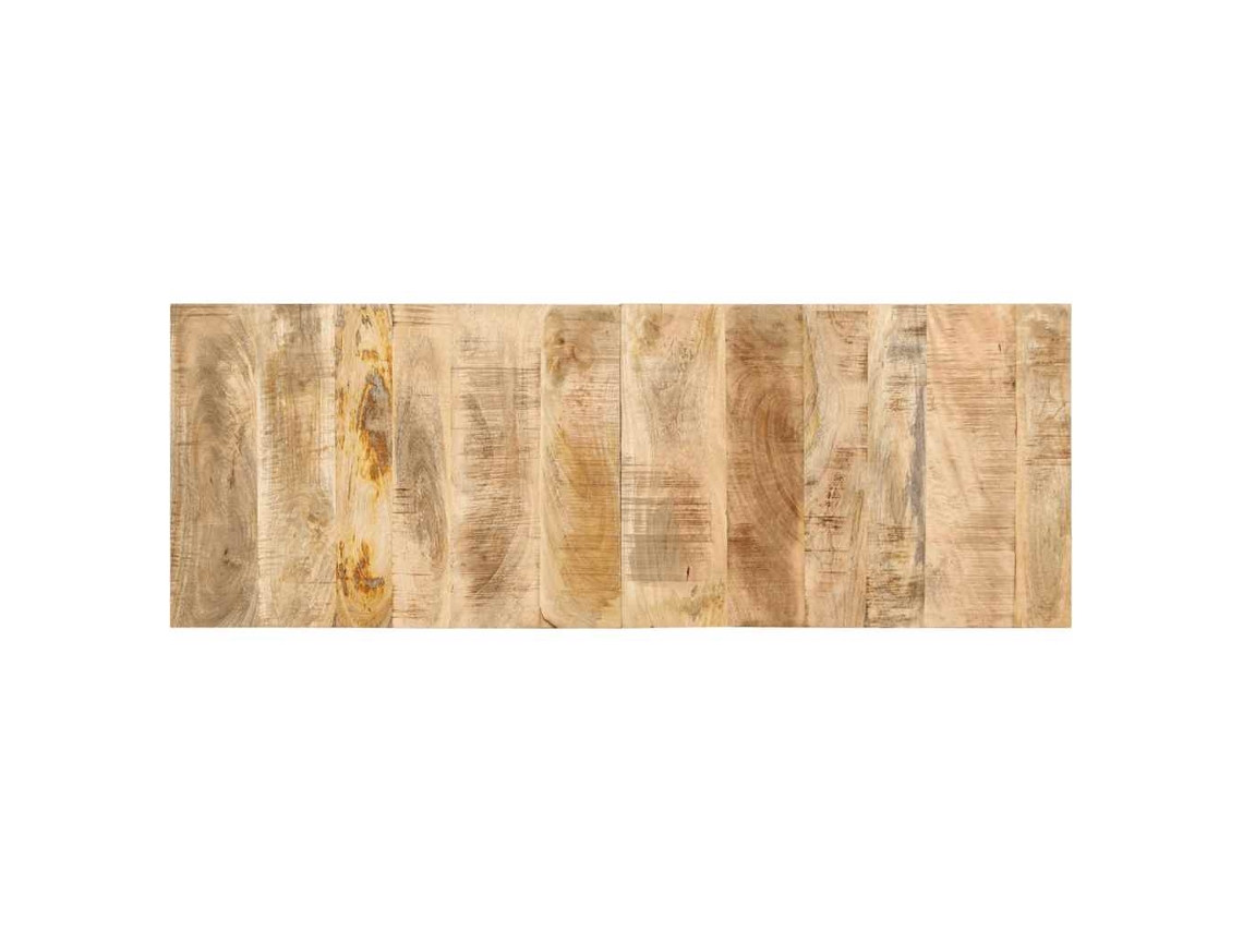 Vidaxl Cabeceira 140 Cm Madeira De Mangueira Áspera Maciça