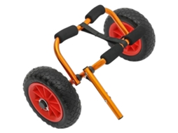 Carrinho De Caiaque, Capacidade De Carga De 80 Kg, Design Dobrável, Laranja