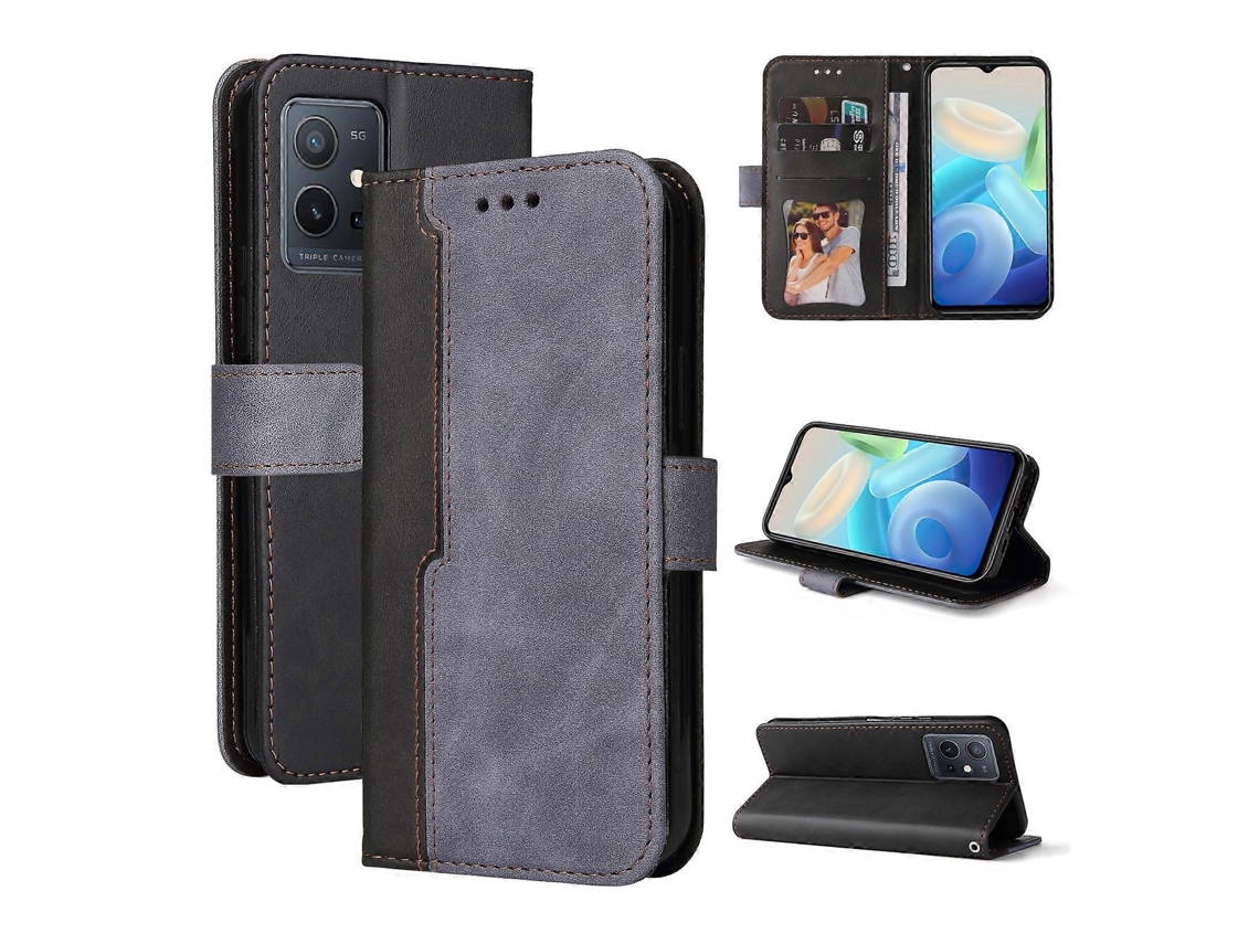 Capa De Couro Flip Horizontal Com Costura Colorida Para Vivo Y55 5g/y75 5g/t1 5g