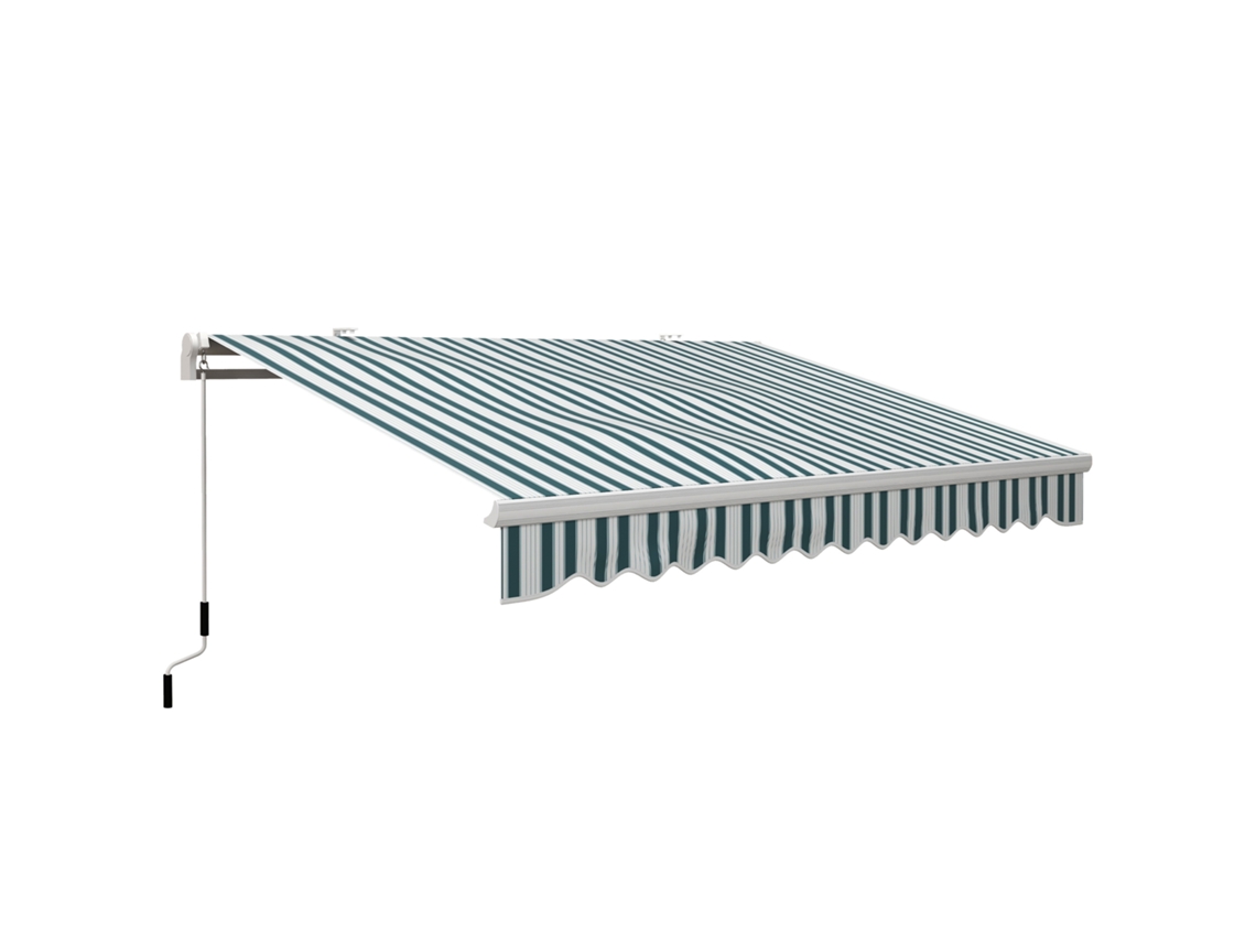 Toldo de Braço Articulado Manual, 4 M de Largura, com Manivela, Toldo para Varanda, Proteção Solar, Montagem na Parede, Alumínio SINI TECH STORE