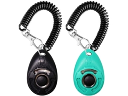 Clicker para adestramento de cães com botões grandes, 2 unidades (preto/verde)