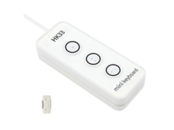 Teclado Usb De 3 Teclas Com Programação Macro, Compatível Com Várias Plataformas, Portátil, Personalizado, Mini, Branco Ly Ebike