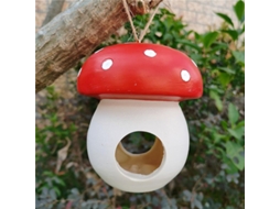 Comedero Para Colibríes Con Diseño De Hongo De Resina, Casa De Aves Colgante Para Jardín Y Exterior
