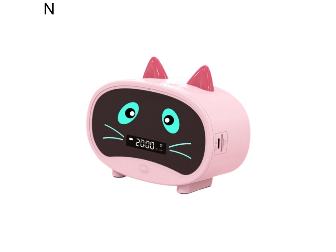 Mini Caixa De Som Bluetooth Portátil Com Despertador, Fofo Gato De Desenho Animado, Caixa De Som Sem Fio Para Áreas Externas Olysi Shop