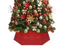 Vidaxl Saia Para Árvore De Natal Ø68x25 Cm Vermelho