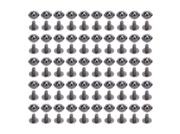 50 Peças De Rebites Hexagonais De Liga De Zinco 12mm Para Couro, Bolsas E Roupas Prata E Preta