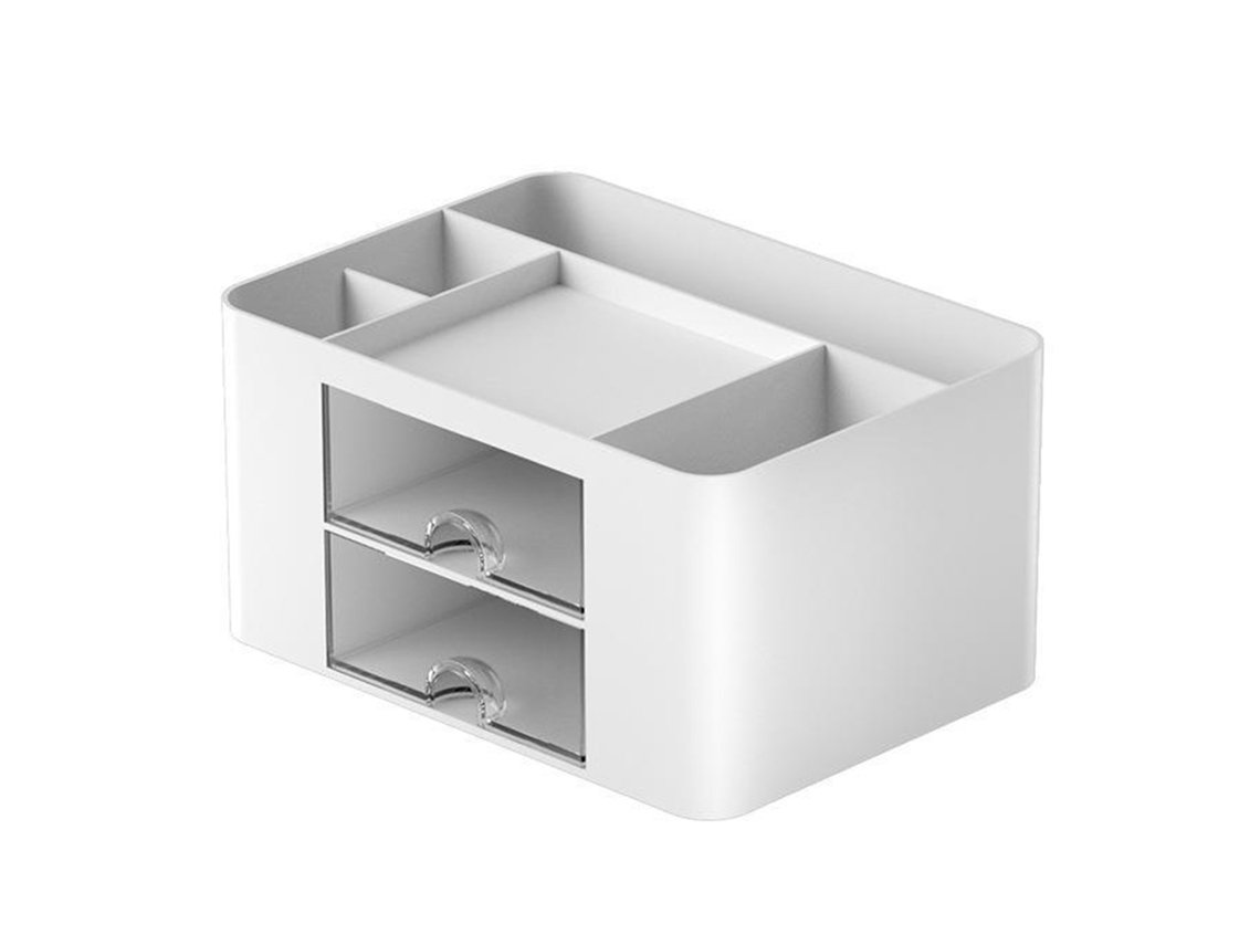 Organizador de Escritório para Mesa Grande Capacidade Multifuncional Cute com Design Ecológico Branco