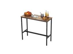 Mesa De Bar Alta, Bistrô Ou Apoio Em Mdf, Metal E Estilo Industrial 100x40x90cm Tekmaquinas