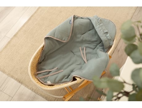 Saco Prático e Confortável com Capuz Cor Cáqui Ideal para Moisés SENSILLO