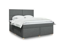 Vidaxl Cama com Molas/colchão 180x200 Cm Tecido Cinzento escuro
