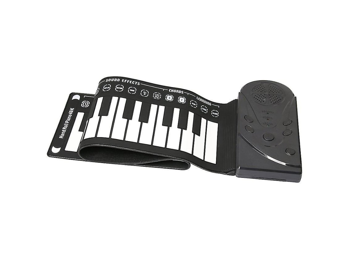 Piano Roll Up, Teclado Elétrico De 49 Teclas, Portátil, Para Iniciantes Ly Ebike (preto)