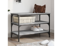Vidaxl Banco Sapateira 70x38,5x49 Cm Derivados Madeira Cinzento Sonoma