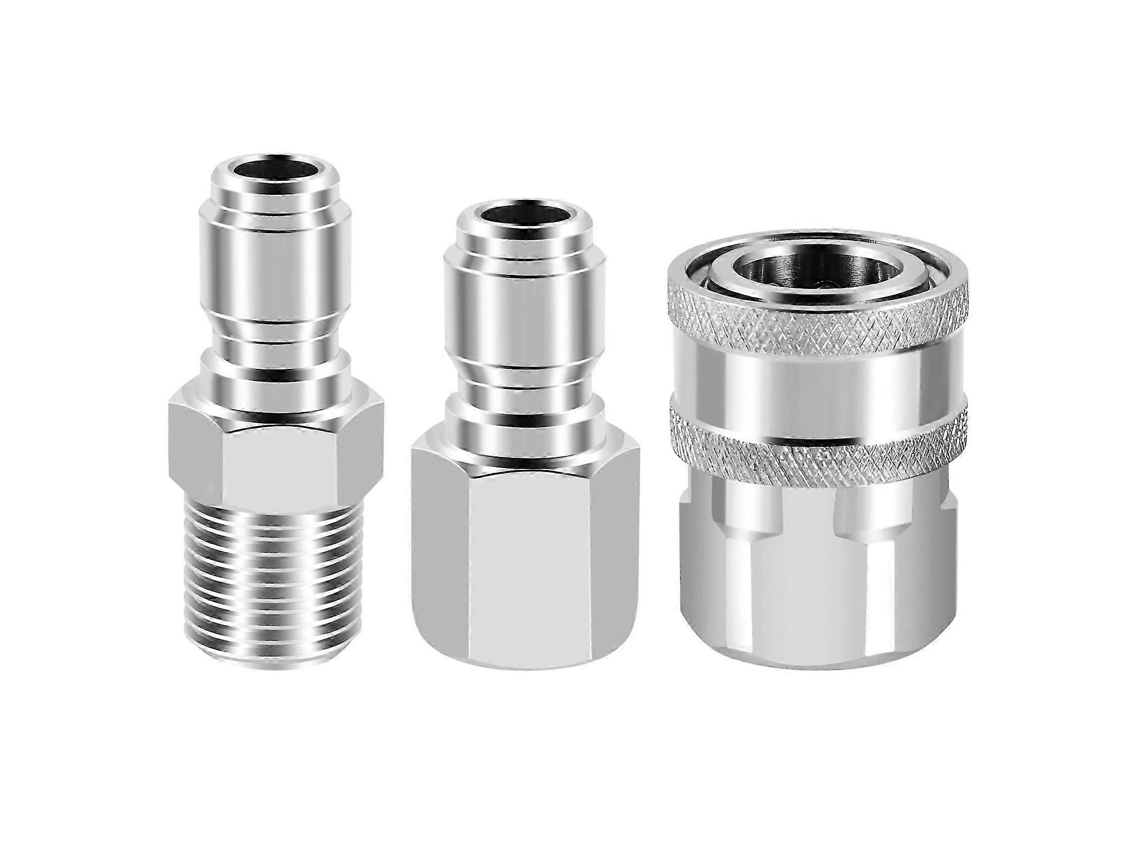 Kit Adaptador De Conexão Rápida Npt 3/8 Polegadas Para Lavadora De Pressão, Com Plugue Macho