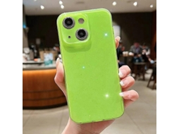 Capa De Tpu Com Glitter Gelatinoso E Cor Sólida Para Iphone 14