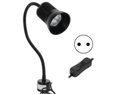 Rebe-lâmpada Led De Trabalho 7w Com Base Magnética E Pescoço Flexível Para Máquinas Cnc, Costura, Torneiras - Plugue Eu 110-220v