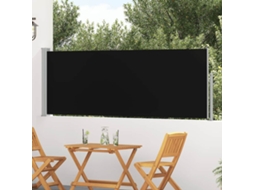 Vidaxl Toldo Lateral Retrátil Para Pátio 100x300 Cm Preto