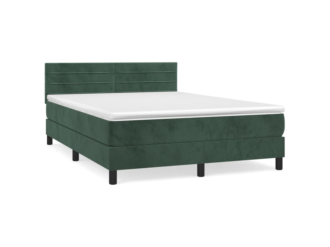 Box Spring Bed, Box Spring Beds Vidaxl Verde Veludo (140 X 200 Cm)