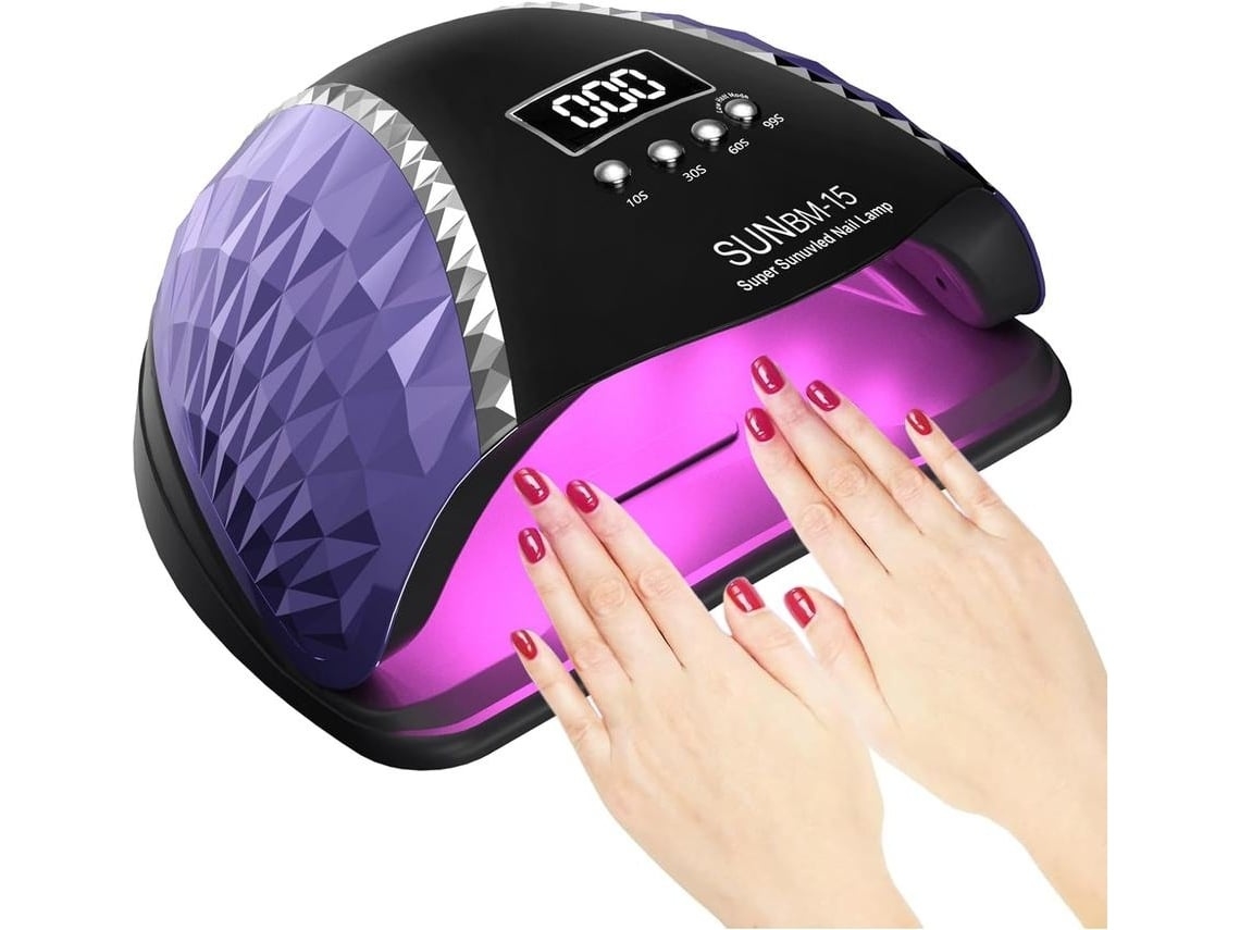 Lurelia Lâmpada Uv Led Para Unhas 180w Com Sensor, Lcd Preto