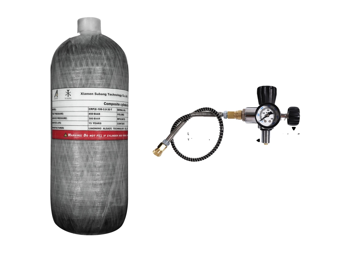 Tanque De Ar De Alta Pressão, Capacidade De 2l, Design Leve, 2l Com Válvula C