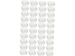 Nuobesty De 40 Caixas Organizadoras Transparentes Com Tampas Para Miçangas E Pequenos Objetos