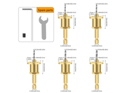 Conjunto De Brocas De Escareador 1/4" Haste Sextavada, 2.8-4mm Com Limitador De Profundidade Para Furação Em Madeira Hexinyigjly