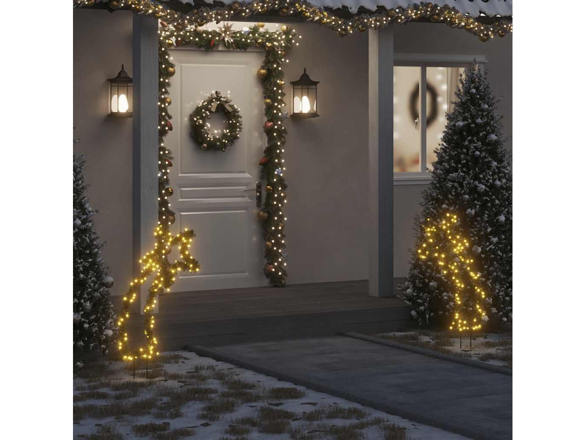 Vidaxl Decoração De Natal Meteoro C/ Luz E Estacas 115 Luzes Led 85 Cm