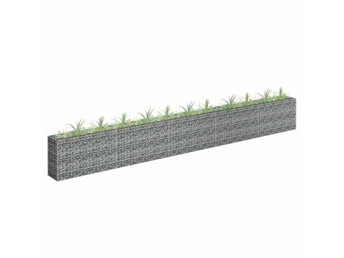 Vidaxl Canteiro Elevado/cesto Gabião 450x30x60 Cm Aço Galvanizado
