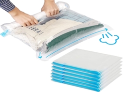 Lurelia Sacos A Vácuo 6 Un. Para Roupas, Edredons E Viagem, Tecido Resistente, Reutilizável E Fecho Zíper