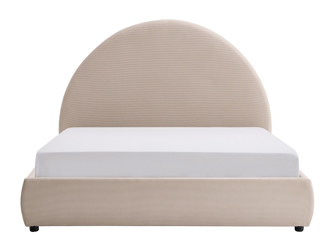 Cama Com Cofre Lirimo Vente-unique Bege 160 X 200 Cm - Sem Colchão - Com Estrado