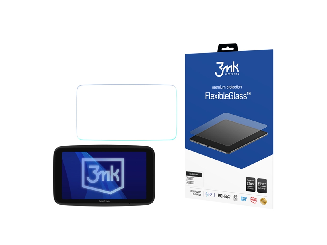 Película De Vidro Flexível 3mk Para Tomtom Go Professional 6 2ª Geração 8,3 - Proteção Confiável