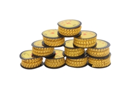 10pcs Tubo Numérico PVC S/MARCA, anti óleo, identificação de cabos, 6m