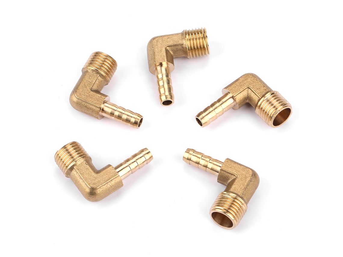 Conector De Curva 90° De Latão Com Rosca Macho