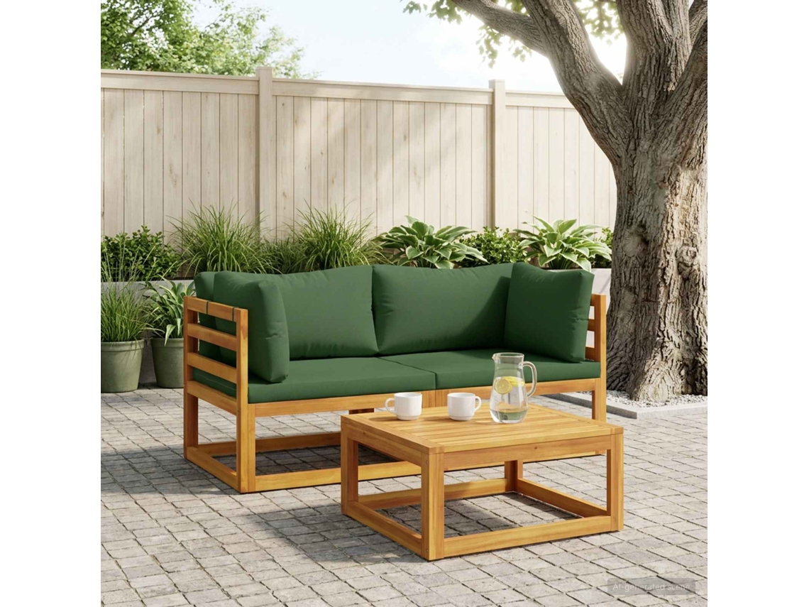 Vidaxl Sofa Seccional De Canto Com Almofadas 2 Unid. 2 Lugar