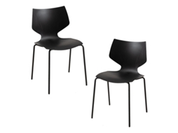 Pack 2 Cadeiras Plecy - Preto