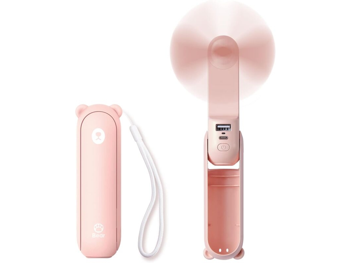 Mini Ventilador Portátil De Mão 3 Em 1, Ventilador De Bolso Pequeno E Recarregável Via Usb, Func