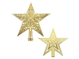 Conjunto De 2 Enfeites De Estrela Para Rvore De Natal, Com Cinco Pontas Requintadas. Hengjian