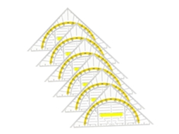 Jojofuny Conjunto De 6 Réguas Triangulares Multifuncionais Para