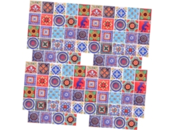Conjunto com 4 Peças de Azulejos e Adesivos Antiderrapantes para Decoração de Banheiro, Imitando Pisos Autoadesivos. SFUSHOS