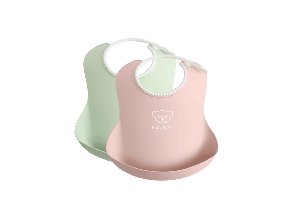 Baby Babete Grande Duo Pack BABYBJÖRN Verde Pastel e Rosa Pastel