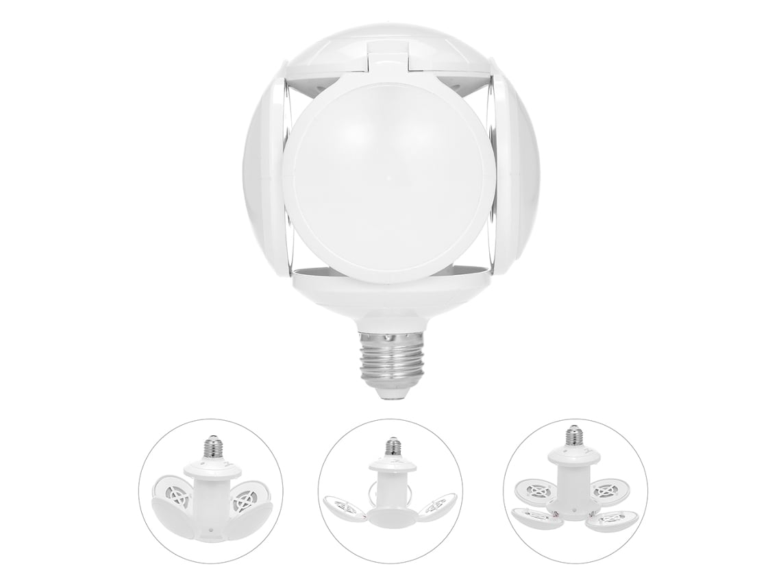 2026 lâmpadas Led para Garagem Deformáveis 40w com 4 Painéis Ajustáveis Lâmpada Led E26/e27 Iluminação de Teto Luz do Dia