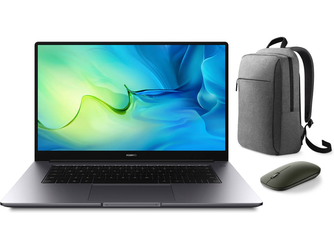 Pack Portátil HUAWEI Matebook D15 BohrD-WFE9A (15'' - Intel Core i7-1165G7 - RAM: 16 GB - 512 GB SSD PCIe - Intel Iris Xe Graphics) + Mochila + Rato