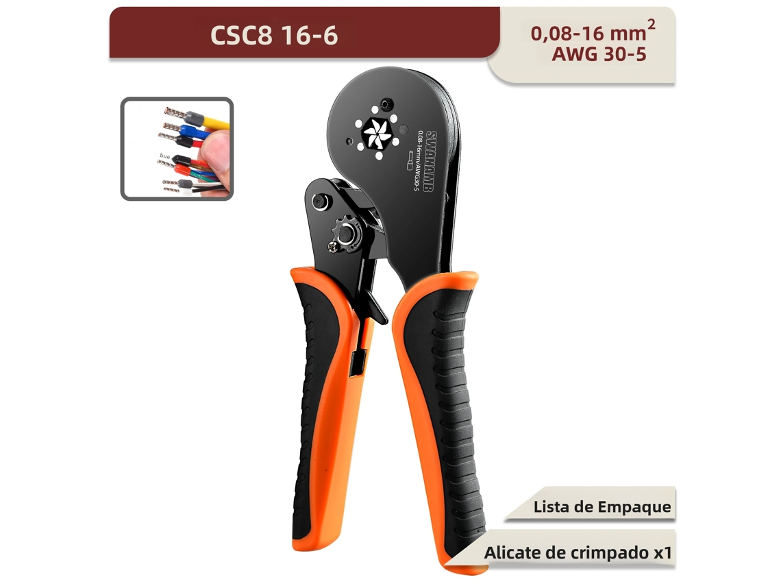 Kit de Crimpagem MDUG para terminais tubulares, tamanhos 0.08 a 16mm²