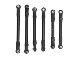 Mali kit de Barras de Direção em Alumínio para Carros Rc Traxxas Slash Hoss Rustler Stampede 4x4 6 Peças Preto