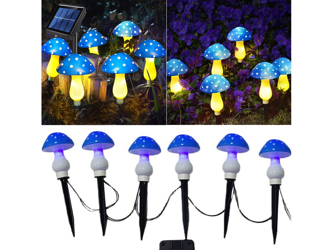 Lâmpadas Cogumelo Solar Decoração Caminhos Ao Ar Livre