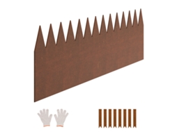 Cerca De Borda De Aço 6 Pcs Succebuy 1016 X 203,2 X 1,5 Mm Para Caminhos De Jardim