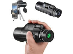 Telescópio monocular 120x100, com visão noturna, Bak4, lente FMC, suporte para celular, para observação de aves e estrelas